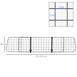 PawHut Heavy Duty Pet Dog Car Barrier Black - Aosom UK - thumbnail 3