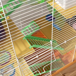 PawHut 5 Tier Hamster Cage Carrier Habitat w/ Exercise Wheels, Tunnel, Orange - Aosom UK - thumbnail 8