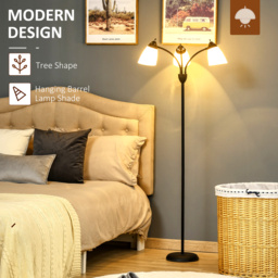 HOMCOM Arc Illuminator: Adjustable Industrial Standing Lamp for Bedroom & Lounge - Aosom UK - thumbnail 4