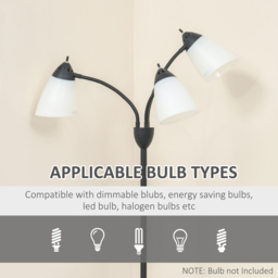 HOMCOM Arc Illuminator: Adjustable Industrial Standing Lamp for Bedroom & Lounge - Aosom UK - thumbnail 7