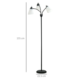 HOMCOM Arc Illuminator: Adjustable Industrial Standing Lamp for Bedroom & Lounge - Aosom UK - thumbnail 3