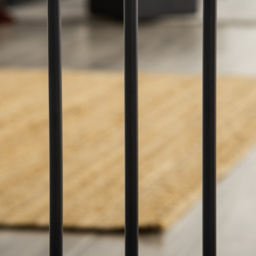 PawHut Dog Gate w/ Cat Door Pet Safety Gate, Auto Close Double Locking Pine Wood Decoration, for Doorways Stairs Indoor, 74-80 cm, Black - Aosom UK - thumbnail 9