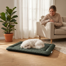 PawHut Waterproof Dog Bed, Foldable Pet Bed with Anti-Slip Bottom, Machine Washable for Small Puppies and Cats, 90 x 60 x 5 cm - thumbnail 2