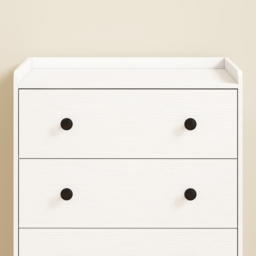 HOMCOM 4 Drawer Chest of Drawers, Modern Dresser for Bedroom, Storage Cabinet for Living Room Entryway, White Wood Effect - thumbnail 8