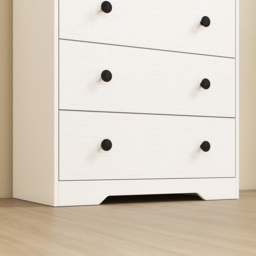 HOMCOM 4 Drawer Chest of Drawers, Modern Dresser for Bedroom, Storage Cabinet for Living Room Entryway, White Wood Effect - thumbnail 9