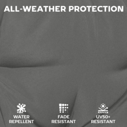 Outsunny Set of 6 Outdoor Seat Cushions with Machine Washable Cover, Water Repellent Seat Cushions Dark Grey - thumbnail 5