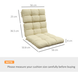 Outsunny Cushion Refresh: Beige Seat & Backrest Set for Patio Chair Comfort - Aosom UK - thumbnail 3
