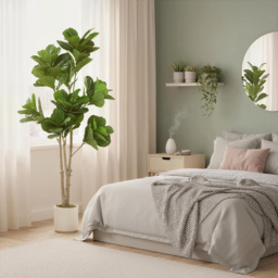 HOMCOM 180cm Artificial Fiddle Leaf Fig Tree - Green - thumbnail 8