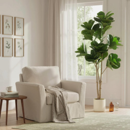 HOMCOM 180cm Artificial Fiddle Leaf Fig Tree - Green - thumbnail 7