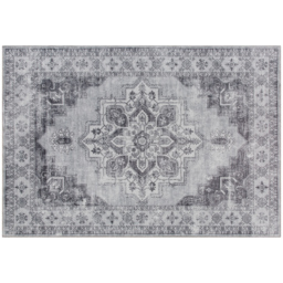 HOMCOM Vintage Area Rug, Non-Slip Washable Rug, Flannel Floor Carpet for Living Room, Bedroom, Dining Room, Home Office, 170 x 120 cm, Grey - thumbnail 1