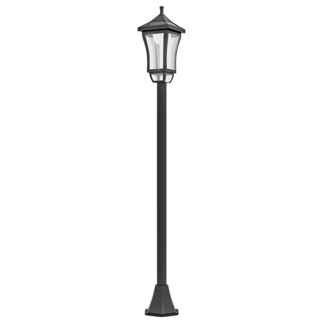 Outsunny 1.3 m Garden Lamp Post Light, LED Outdoor Solar Post Lights, Waterproof IP44 for Patio, Garden, Pathway, Cool White - image 1