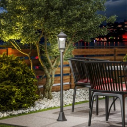 Outsunny 1.3 m Garden Lamp Post Light, LED Outdoor Solar Post Lights, Waterproof IP44 for Patio, Garden, Pathway, Cool White - thumbnail 2