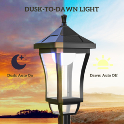 Outsunny 1.3 m Garden Lamp Post Light, LED Outdoor Solar Post Lights, Waterproof IP44 for Patio, Garden, Pathway, Cool White - thumbnail 5