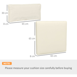 Outsunny Outdoor Replacement Seat Cushions for Rattan Furniture, 7 Seat Cushions and 7 Back Cushions for Patio Conversation Set - thumbnail 3