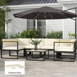 Outsunny Outdoor Replacement Seat Cushions for Rattan Furniture, 7 Seat Cushions and 7 Back Cushions for Patio Conversation Set - thumbnail 2