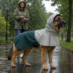 PawHut Dog Raincoat with Hood, Waterproof & Breathable Rain Jacket with Leash Hole, for Extra Large Dogs, Green, XL - thumbnail 8