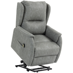 HOMCOM Power Lift Recliner Chair, Dual Motor Electric Lift Chair for Elderly with Remote Control, Grey