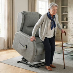 HOMCOM Power Lift Recliner Chair, Dual Motor Electric Lift Chair for Elderly with Remote Control, Grey - thumbnail 2