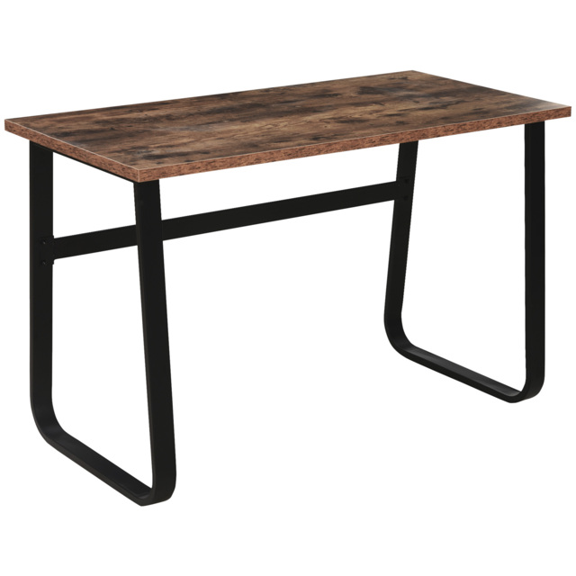 HOMCOM Writing Desk Workstation Center Laptop Table Industrial Design Furniture for Home Office Study Use - Aosom UK - image 1
