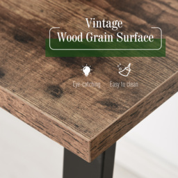 HOMCOM Writing Desk Workstation Center Laptop Table Industrial Design Furniture for Home Office Study Use - Aosom UK - thumbnail 4