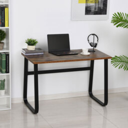 HOMCOM Writing Desk Workstation Center Laptop Table Industrial Design Furniture for Home Office Study Use - Aosom UK - thumbnail 9