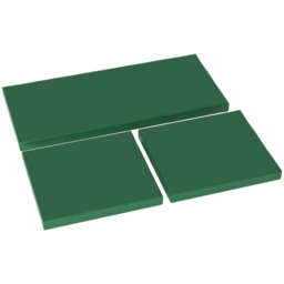 Outsunny Outdoor Seat Cushion Pads for Rattan Furniture, 3 PCs Garden Furniture Cushions, Green - thumbnail 1