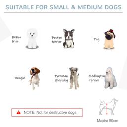 PawHut Pet Gate for Small & Medium Dogs, Freestanding Wooden Foldable Dog Safety Barrier w/ 4 Panels, 2 Support Feet for Doorways, Stairs - Aosom UK - thumbnail 8