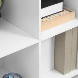 HOMCOM 3-Tier 6 Cube Shelving Unit: Organised Storage Solution for Home & Office, Pristine White - Aosom UK - thumbnail 9