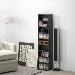 HOMCOM 260 Narrow CD Storage Unit - Black - thumbnail 2