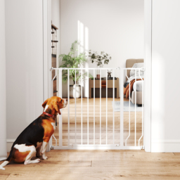 PawHut Wide Dog Safety Gate, with Door Pressure, for Doorways, Hallways, Staircases - White - Aosom UK - thumbnail 9