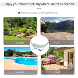 Outsunny 3.6m Extra-long Universal Hammock Stand Metal Frame Garden Camping Picnic Outdoor Patio Replacement – Stand Only - thumbnail 4