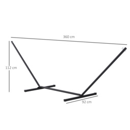 Outsunny 3.6m Extra-long Universal Hammock Stand Metal Frame Garden Camping Picnic Outdoor Patio Replacement – Stand Only - thumbnail 3