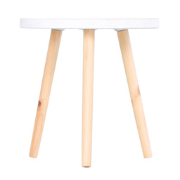 HOMCOM Carved Elegance: Set of 2 Floral Coffee Tables with Tray Top, Wooden Legs, Modern Round Side Tables, White - Aosom UK - thumbnail 8