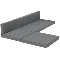 Outsunny 7-Piece Patio Furniture Cushions, Outdoor Loveseat Cushion with Removable Covers for Rattan Furniture, 60x60 cm, Dark Grey
