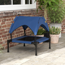 PawHut Raised Cooling Pet Bed, Breathable Mesh, Washable, for Small to Medium Dogs, 76 x 61 x 69.5cm, Dark Blue - Aosom UK - thumbnail 9