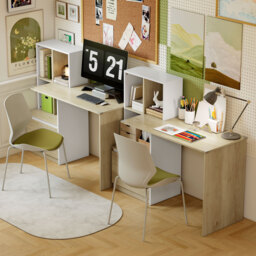 HOMCOM Computer Desk, Office Desk with Bookshelf, File Drawer and Legal Hanging File Holders, Oak Wood Effect - thumbnail 8
