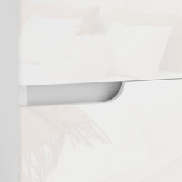 HOMCOM High Gloss Bedside Table Set of 2 - White - thumbnail 9