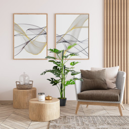 Outsunny Artificial Monstera Delight: Lifelike Cheese Plant w/ 21 Lush Leaves, Nursery Pot for Indoor/Outdoor Tropical Flair, Verdant Green - Aosom UK - thumbnail 7