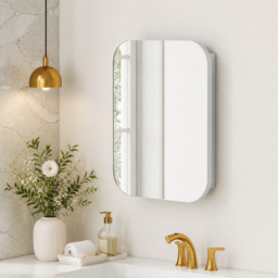 HOMCOM Bathroom Medicine Cabinet with Mirror, Bathroom Wall Cabinet with Adjustable Shelves, Soft Close Hinges, White - thumbnail 8