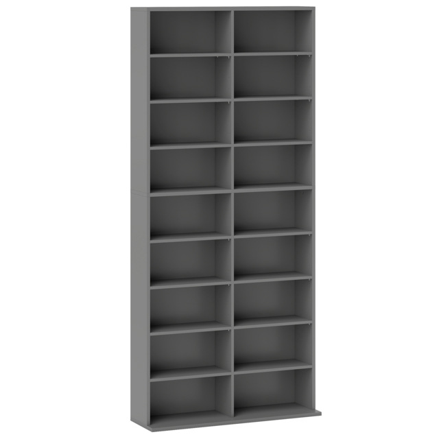 HOMCOM 640 CD Storage Tower - Grey - image 1