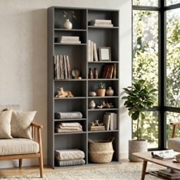 HOMCOM 640 CD Storage Tower - Grey - thumbnail 8