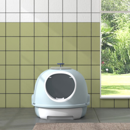 PawHut Cat Litter Box With Litter Scoop, Drawer-Type Easy To Clean, Skylight, Light And Easy To Move - Aosom UK - thumbnail 7