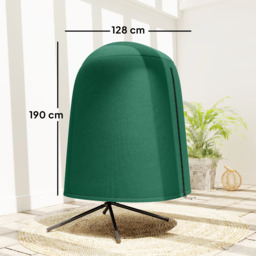 Outsunny 190 x Φ128cm Hanging Egg Chair Furniture Cover - Green - thumbnail 3