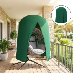 Outsunny 190 x Φ128cm Hanging Egg Chair Furniture Cover - Green - thumbnail 9