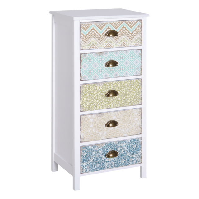 HOMCOM Storage Chest, 46Wx34Dx94H cm, Large Capacity, Sleek Design, Home Organisation, White - Aosom UK - image 1