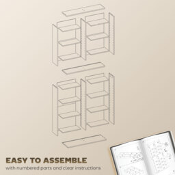 HOMCOM 640 CD Storage Tower - Black - thumbnail 7
