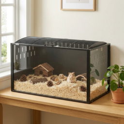 PawHut Hamster Cage Steel Chewproof with Openable Top, Deep Burrow for Dwarf Syrian Hamster, Gerbil, Rats, 105 x 51 x 53 cm - thumbnail 2