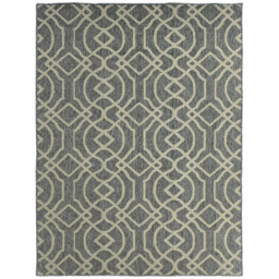 HOMCOM UV Resistant Indoor & Outdoor Area Rug, Easy-Cleaning Machine Washable Rug with Geometric Pattern for Patio, Garden, Kitchen, Bathroom or Living Room, 170 x 120 cm, Grey - thumbnail 1