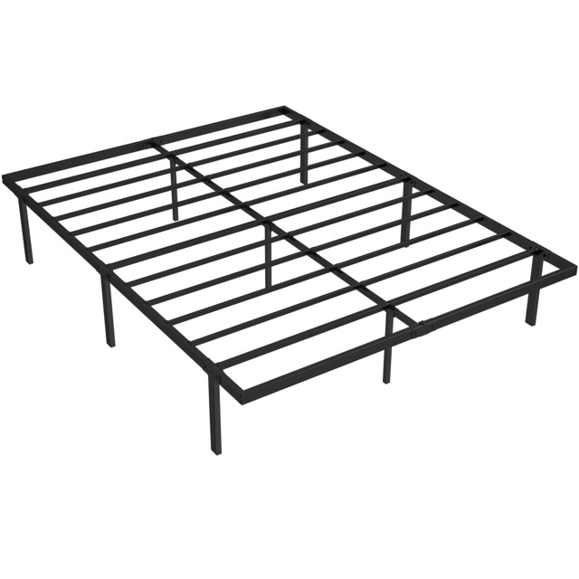 HOMCOM 5ft King Bed Frame with Underbed Storage, Metal Platform Bed Frame with Steel Slat Support, No Box Spring Needed - image 1