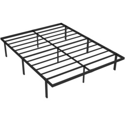 HOMCOM 5ft King Bed Frame with Underbed Storage, Metal Platform Bed Frame with Steel Slat Support, No Box Spring Needed - thumbnail 1